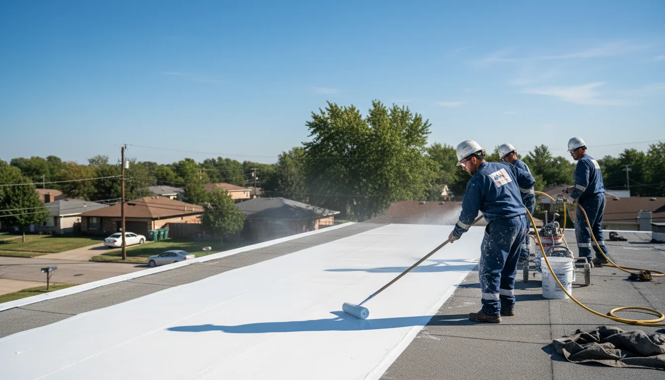 Commercial roof coating in Wickes, AR near me